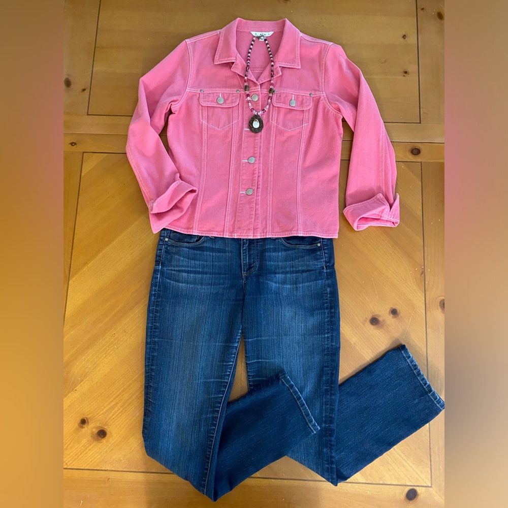 CAbi Vibrant Pink Jean Jacket